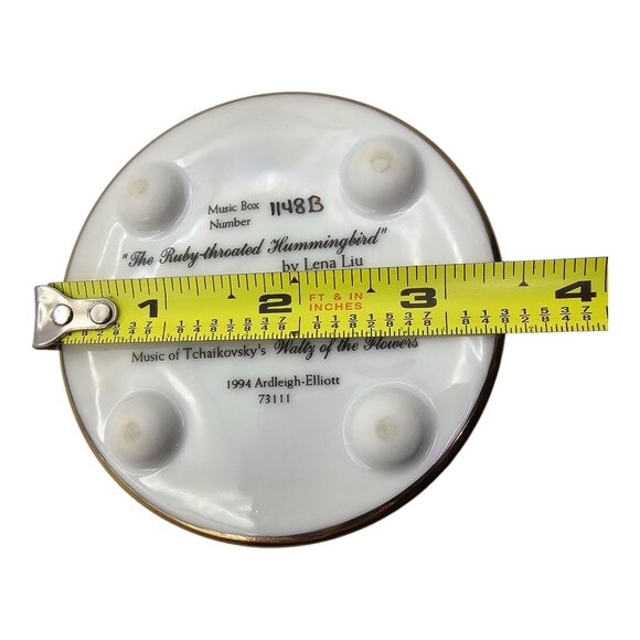 Ruby-Throated Hummingbird Music Box Lena Liu Ardleigh-Elliott Waltz of Flowers - Picture 11 of 12